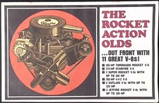 1960s Oldsmobile Engine Brochure The Rocket Action Olds Starfire Tornado Rocket