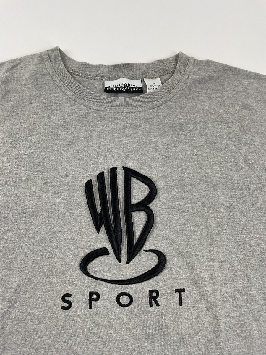 90s WarnerBrosStudioStoreワーナーブラザーズ VTG 90s Warner Bros Sport Embroidered T Shirt 1997 Medium Gray