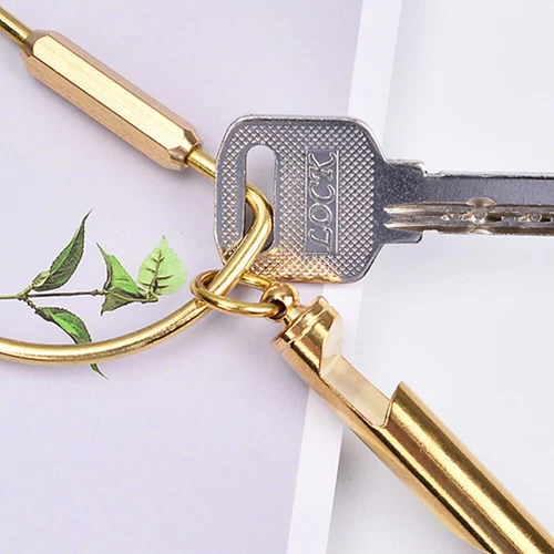 2pcs Whistle Keyring Beer Bottle Opener Whistle Outdoor Emergency Whistles Gift - Picture 3 of 12