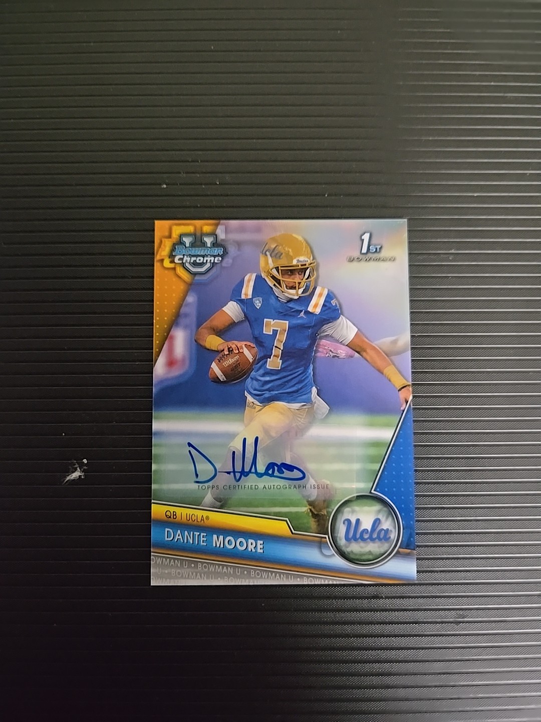 2023 Bowman University Chrome Dante Moore Refractor Auto /499 RC #133 1st