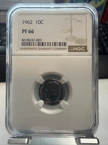 90% SILVER 1962 Roosevelt Dime Silver Proof NGC PF66 Uncirculated  10C