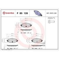Bremsbelagsatz Scheibenbremse Brembo P85126 Prime Line FüR Audi Seat Skoda Vw