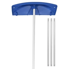 VEVOR 3.8-18.2 ft Snow Roof Rake 24 in Plastic Blade with Wheels Lightweight