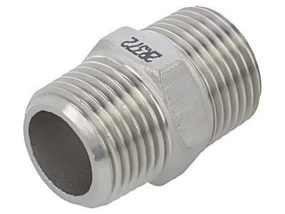 2X 6280-038 Male-male max.10.5bar 1.4408 stainless steel Thread: G 3/8'' GEBO