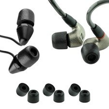 Comply 200 Core Series Memory Foam Replacement IEM Ear Tips, Oval, Black Large