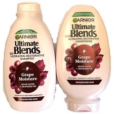 Garnier Ultimate Blends Grape Moisture Shampoo 300ml & Conditioner 250ml
