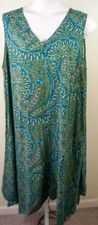 AVA VIV Women Moss Lane Multi Swirl Print Sundress V Neckline Choose Size