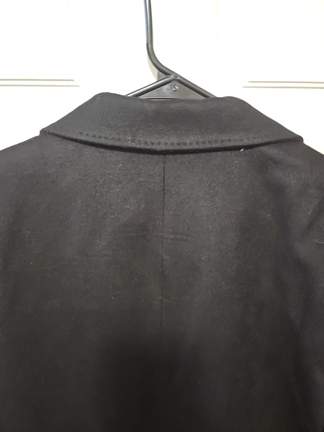 JF J.Ferrar Mens Topcoat Large Black Wool $220 Retail - product detail image 23
