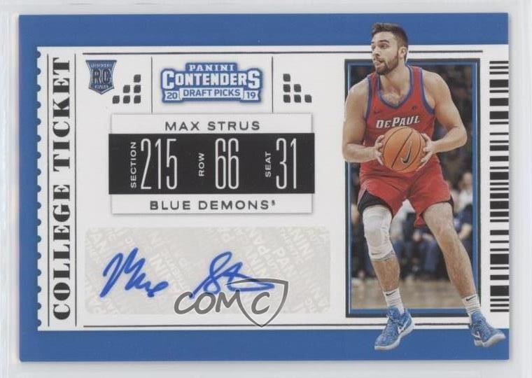 2019-20 Panini Contenders Draft Picks College Ticket Max Strus #101 Auto 09vk