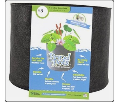  Pond Flexible Aquatic Plant Container for Water Gardening, Black 3 Gallon