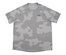 Under Armour The Tech Tee Gray Printed Shirt Men's Size XL