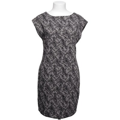 Zara Basic, Kleid, Größe: L, Schwarz/Beige, Paisley, Spitze, Damen #HUl
