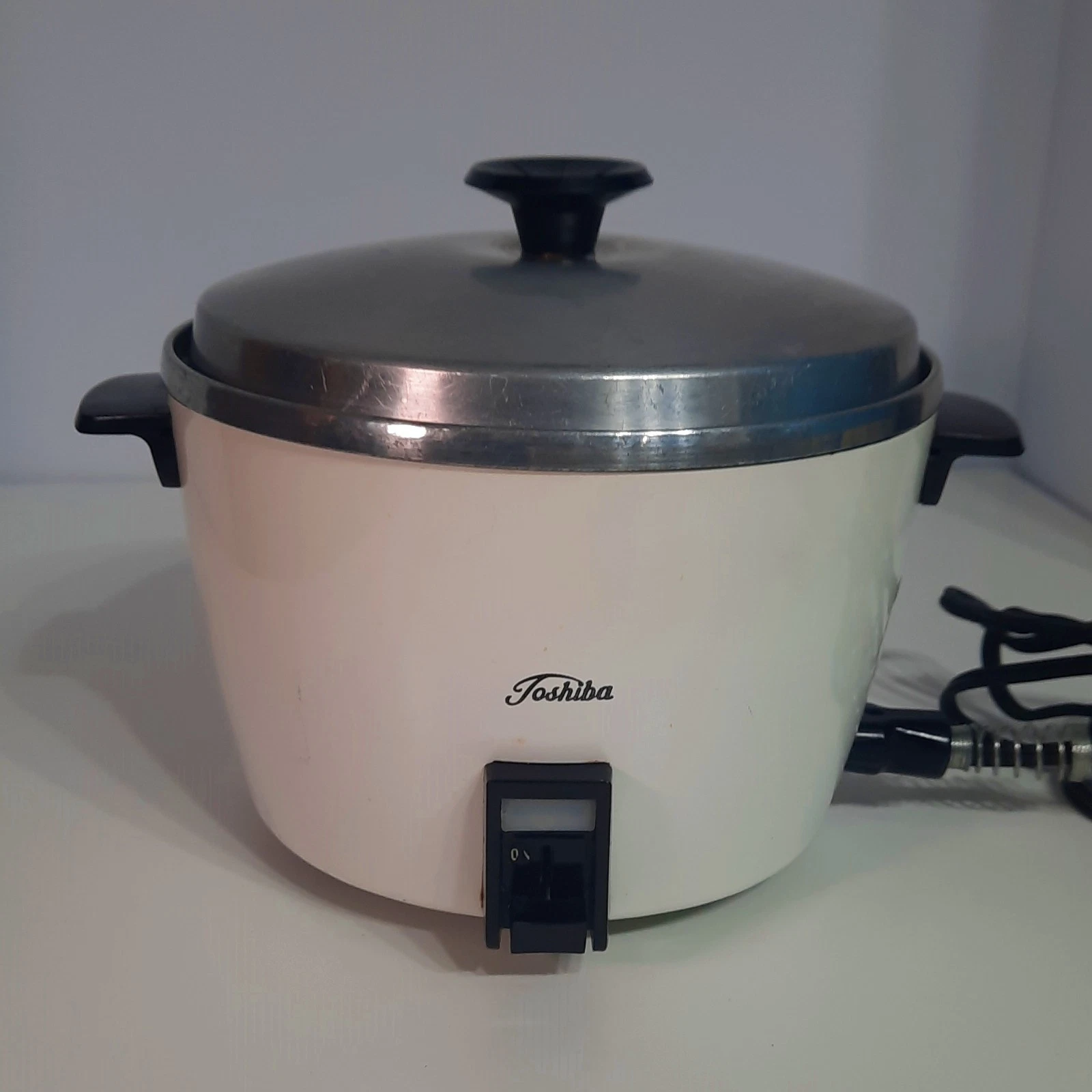 Vintage Toshiba Rice Cooker 4 Cup White RC-4BA Japan Electric Steam Cooker