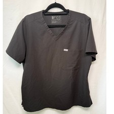 Figs Technical Collection Women's Catarina Scrub Top, Black, Size XL