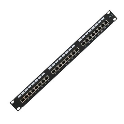 24 Port Cat6 geschirmtes Patchpanel für 19 Zoll Standard Rackmontage