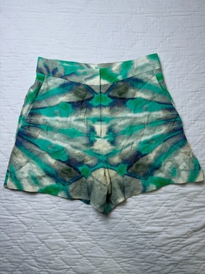 Alexis Aya Womens Mom Shorts Multicolor Kaleidoscope Tie Dye High Waist XS