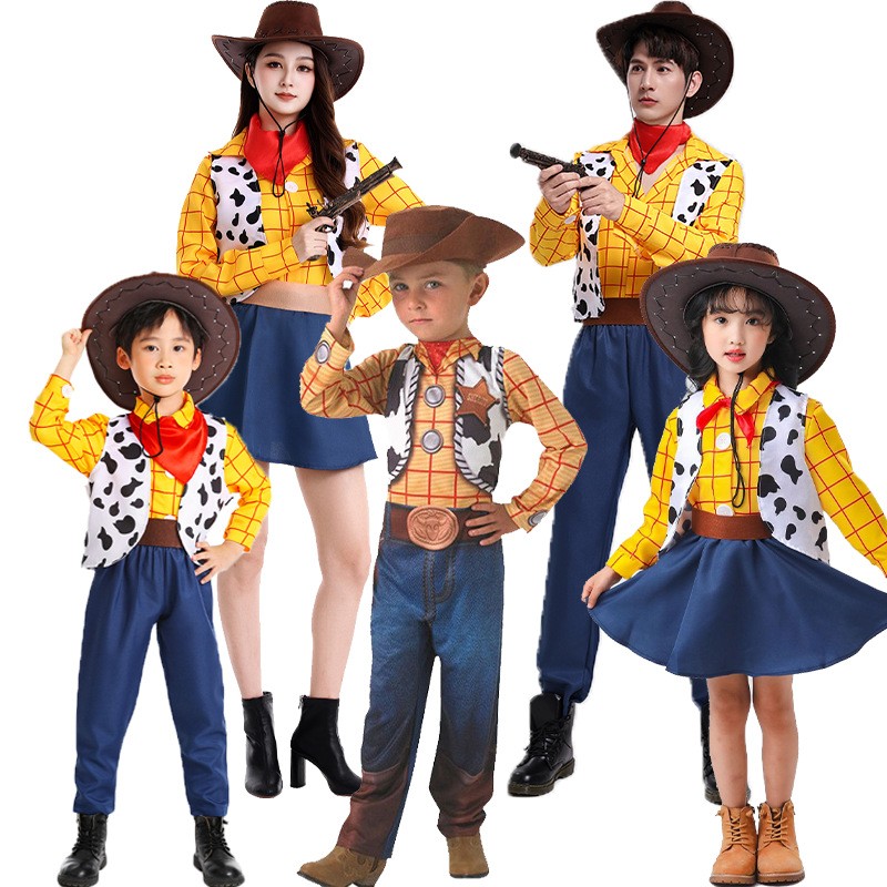 Toy Story Woody Halloween Cosplay Disfraz Tela para Adulto Hombre y Mujer Traje-Reino Unido