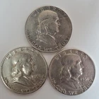 1951 P,D,S Franklin Half Dollars 90% SILVER (3 Coin Set) **Exact Coins** #00-67