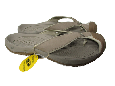 Keen Waimea TG Toe Protect Flip-Flops Sandals Leather Beige/ Brown