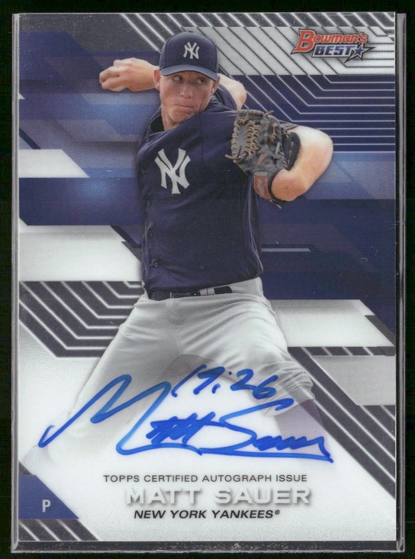 2017 Bowman's Best #B17-MS Matt Sauer Best of 2017 Autographs AU
