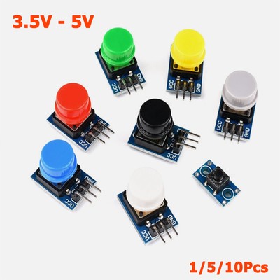 7 Farben großer Druckknopf mit Kappe Button Modul Platine für Raspberry Pi Arm
