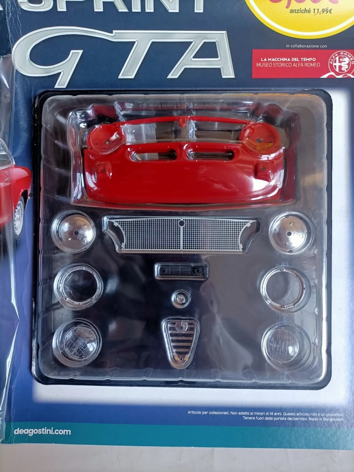 Costruire Costruisci Giulia Sprint GTA scala 1:8 De Agostini Prima Uscita n⁰ 1 - Immagine 3 di 4