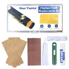 Clarinet Cork Replacement Kit  3 PCS /37x90mm Corks, Cork Grease, Adhesive, ...