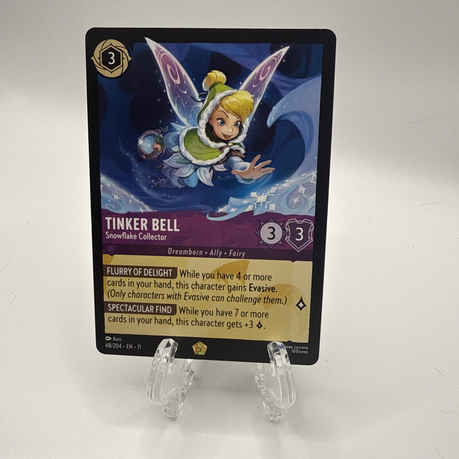 Tinker Bell Snowflake Collector 48/204 Legendary Non Foil Winterspell Lorcana NM