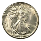 1944-P Philadelphia Walking Liberty Silver Half 50c Brilliant Uncirculated BU+