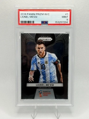 2018 Panini Prizm World Cup - Lionel Messi #1 - PSA 9