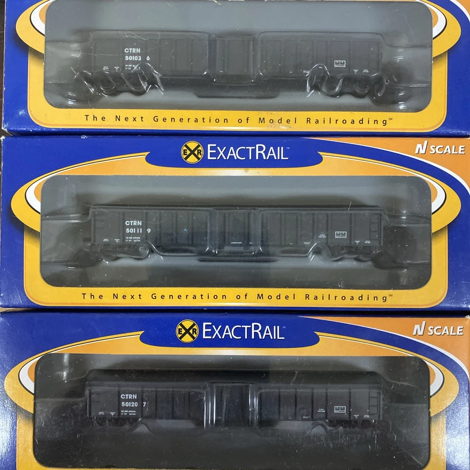 N Scale ExactRail Thrall 2743 Gondola Runner Pack Set Union Pacific CTRN UP - Image 2 of 4