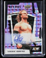 2022 Upper Deck Allure AEW #2 Hangman Adam Page Autographs Purple Diamond #/10