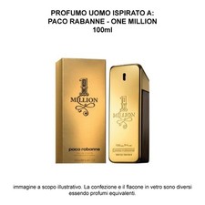 ISPIRAT0 A ONE MILLION di PACO RABANNE Profumo Uomo 100ml Sped. GRATIS 24/48 ore