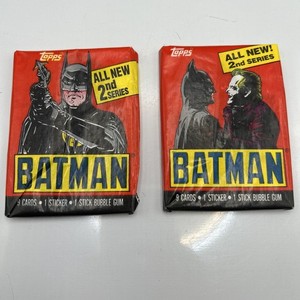 1989 Batman 2 Unopened Sealed Topps Packs Trading Cards Joker