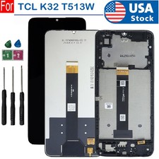 New For TCL K32 5G T513W Full LCD Display Touch Screen Digitizer Assembly  Frame