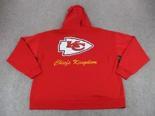 Kansas City Chiefs Hoodie Extra Large Red White NFL Football Kingdom Sweatshirt