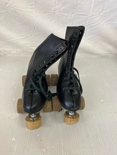 Vintage Chicago Roller Skates Black Leather Size 6.5 Youth