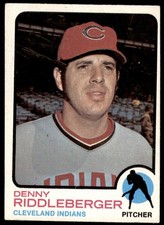 1973 Topps Denny Riddleberger Cleveland Indians #157 VG/EX