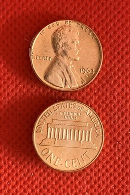 Lincoln Head Penny Roll Unc. 1963-D (Lot #LPR-156G)