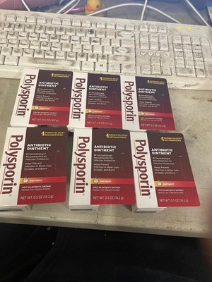 6X Polysporin Bacitracin Polymyxin Antibiotic Ointment Cut Burn Relief 0.5oz