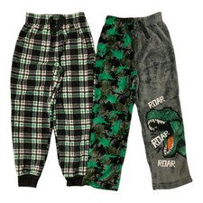 Member's Mark Boys Favorite Plush  Soft Fleece Sleep Pant 2 Pack Dino, 6/7 