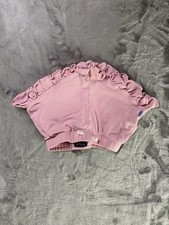 Polo Ralph Lauren Girls Ruffle Shorts Size 5 Pink Pique Pony Logo Casual hem