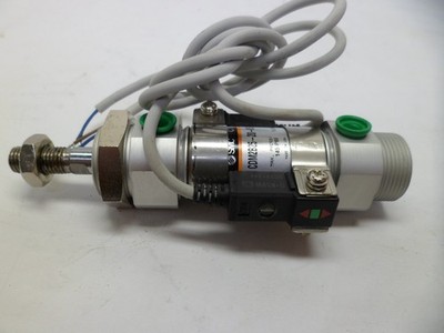 SMC CDM2B25-20-K59W PNEUMATIC CYLINDER 25mm. B. X 20mm STK. & 2 PROX.SENSORS NOS