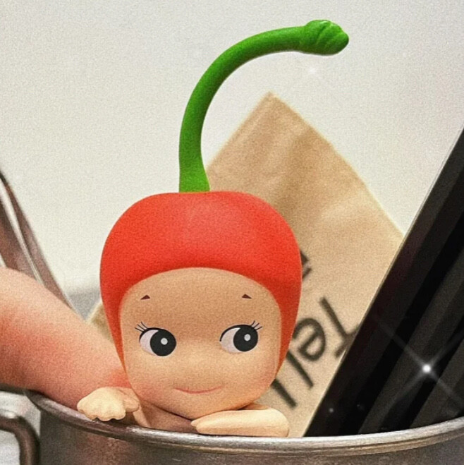SONNY ANGEL Hippers Harvest Series Cherry Mini Figure Opened Blind