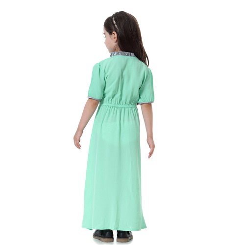 Muslimische Mädchen Abaya Kinder Kaftan islamischer Kaftan Kinder langes Kleid Morgenmantel Kleid arabisch - Bild 306 von 319