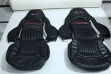 Chevy C5 Synthetic Leather Sports Seat Covers In Full Black Color (1997-2004)