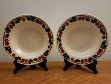 Set of 2 Homer Laughlin Cherry Valley 8 1/4" Rim Soup/Cereal Bowls