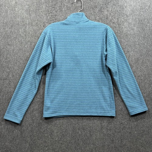 Patagonia Pullover Kids Large Blue Striped Long Sleeve Fleece ¼ Zip - Picture 3 of 6