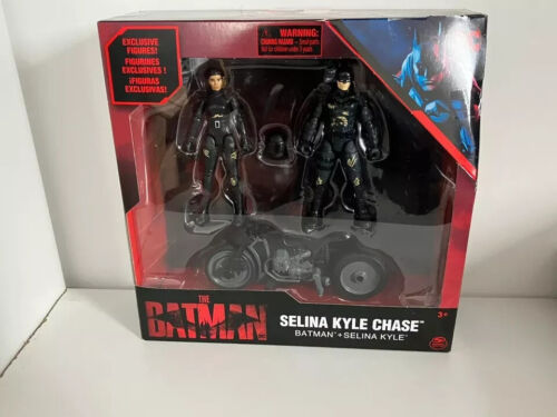 Dc The Batman Selina Kyle Chase Playset With Motorcycle Batman & Selina Toys New - Foto 3 di 5
