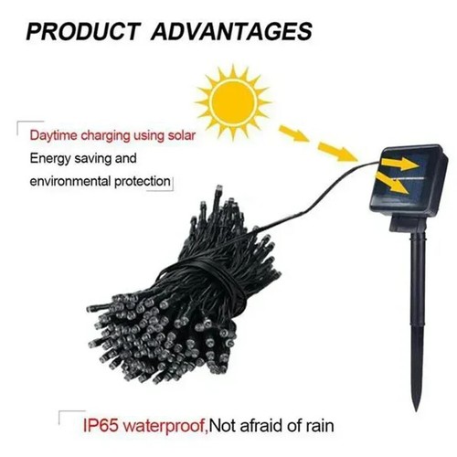 Solar String Light Garden Waterproof Lamps For Christmas Xmas Party Decoration - Picture 3 of 20